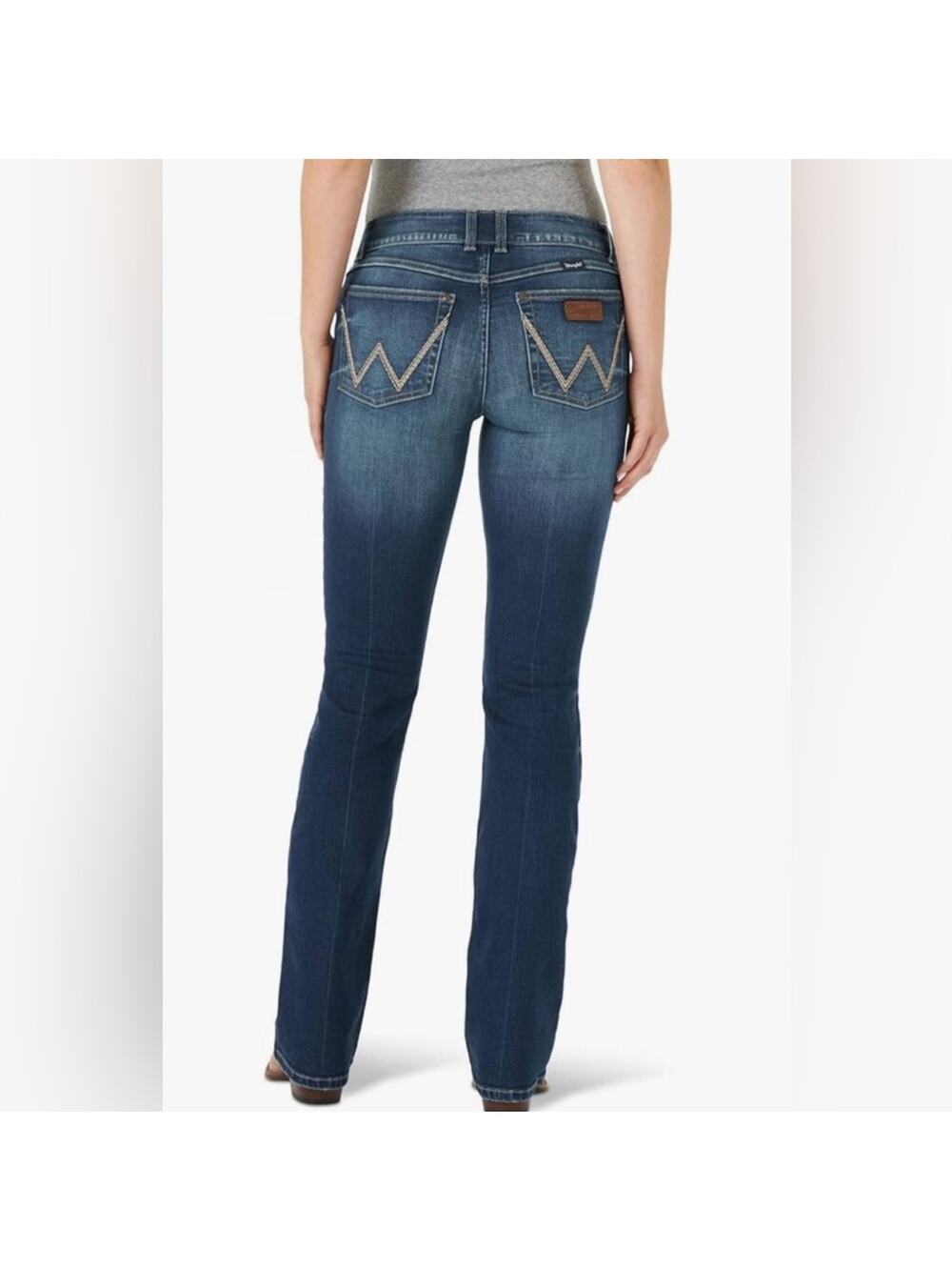 NEW WANGLER RETRO MAE WRANGLER RETRO STYLE MID RISE BOOT CUT JEANS SZ 27 3x34